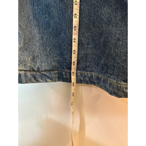 Vintage 80 GUESS George Marciano Long Denim Jeans Jacket, Denim Trench coat (XL) - Picture 9 of 12